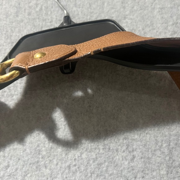 Coach Pebble Leather Hobo Shoulder Bag Tan Medium Brass buckle Classic vintage - Picture 11 of 11